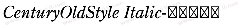 CenturyOldStyle Italic字体转换